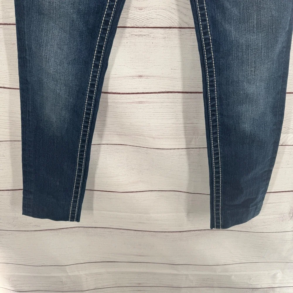 Miss Me Signature Skinny Jeans Size 26 Embellished Pockets Dark‎ Wash Denim